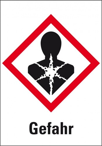 Dreifke® Aufkleber I Gefahrensymbol Gesundheitsgefahr GHS 08, Gefahr, Folie, 148x210mm, GHS-Verordnung
