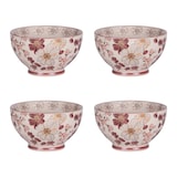thumbnail of Coffret 4 bols Kiyo 14 cm -  Rouge Rond Grès Table Passion 14.00x14.00 cm