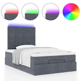 thumbnail of vidaXL Ottoman-Bett mit Matratzen & LEDs Dunkelgrau 120x190 cm Samt