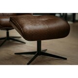 thumbnail of KAWOLA Relaxsessel FERREIRA Drehsessel Lederfaserstoff cognac mit Hocker