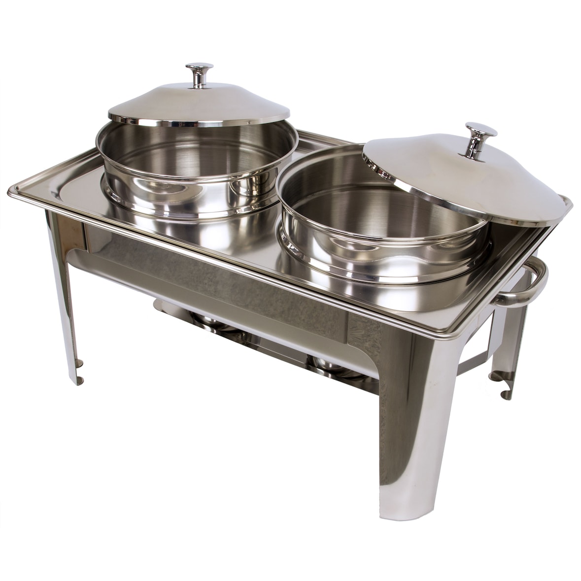 Edelstahl Speisenwärmer Runder Sossen Warmhaltebehälter Chafing Dish 2x 4,5 Liter