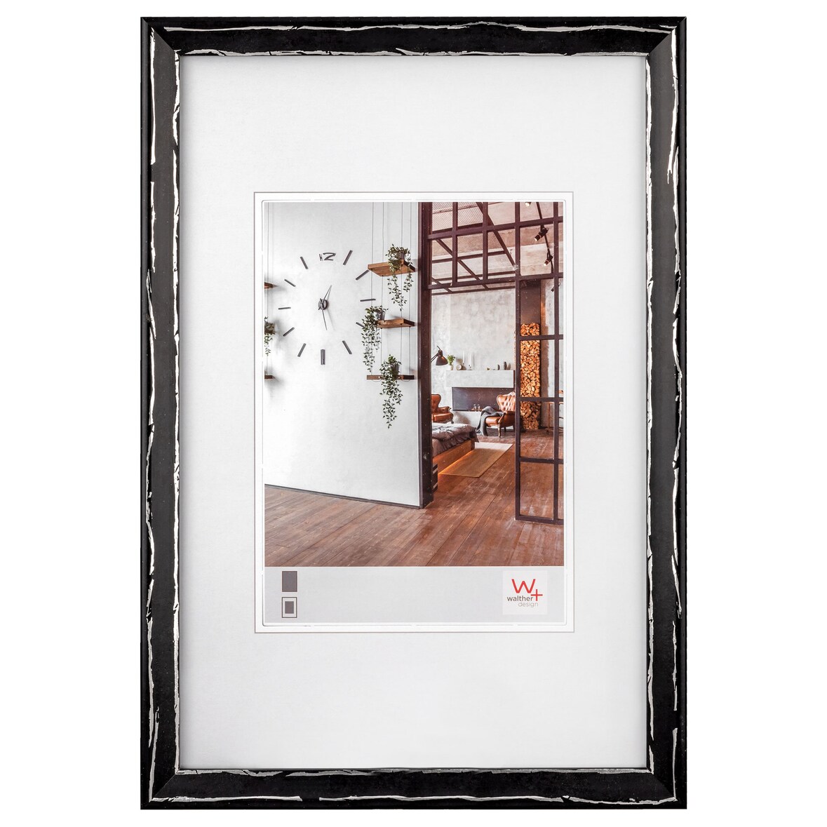Metropolis Houten Fotolijst, zwart-zilver, 20 x 30 cm