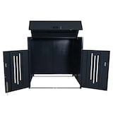 thumbnail of Müllcontainerverkleidung HWC-M54, Müllcontainerbox Industrie-Abfallcontainer, Container bis 1100L 154x160x136cm, Stahl