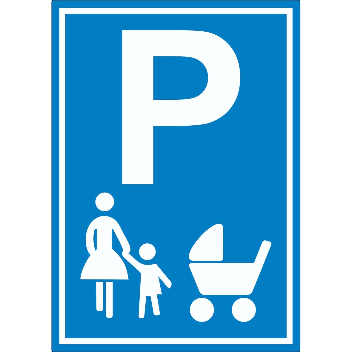 Mutter und Kind Parkplatz Aufkleber Familien Parkplatz A8 (52x74mm)