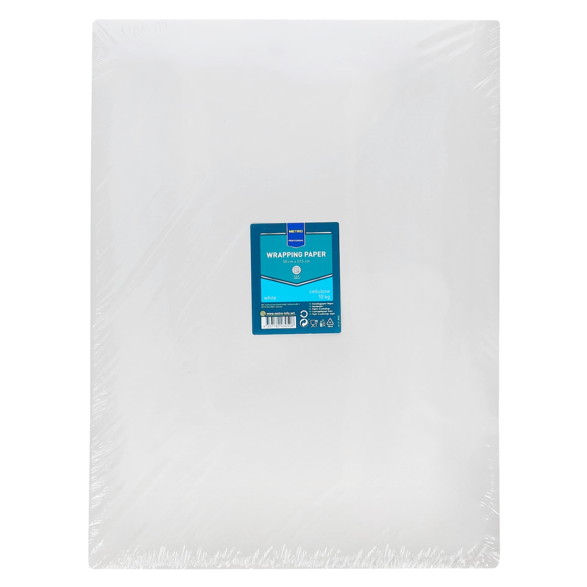 METRO PROFESSIONAL Inpakpapier, cellulose, wit, 1/4 vel, 37.5 x 50 cm, 10 kg