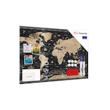 thumbnail of ALLboards Tableau Magnétique en Métal Motif Carte du Monde Noir Vintage 90x60cm, MetalBoards pour tout type d’Aimants
