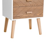 thumbnail of Mesita de Noche Madera con 4 Cajones Comoda Rústica Cajonera Mesilla Mueble para Dormitorio Armario Almacenamiento 40x30x75 cm