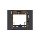 thumbnail of Dmora Wohnzimmermöbel Gilberto, Wohnzimmer-Set TV-Möbel mit 3 Türen, Mehrzweck-Wohnmöbel, 100% Made in Italy, cm 270x35h210, Anthrazit und Eiche