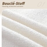 thumbnail of Einzelbett 90x200 mit hydraulischem Stauraum, gepolstertem Kopfteil, Bouclé-Stoff, stabilem Lattenrahmen, geräuschdämpfenden Polstern  Beige