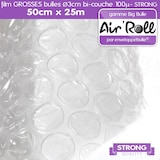 thumbnail of 1 Rouleau de film GROSSES BULLES d'air largeur 50cm x longueur 25m - gamme Air'Roll  STRONG