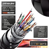 thumbnail of Primewire 2m USB C 3.2 Kabel Gen 2x2-100W PowerDelivery Ladekabel - Datenkabel 20 Gbit/s - Schnellladekabel - USB 3.2 Gen2x2 - Nylonummantelung - 2m