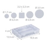 thumbnail of Relaxdays Filzgleiter selbstklebend, 272er Set, runde & eckige Möbelgleiter, Kratzschutz, mit Box, Klebefilz Möbel, weiß