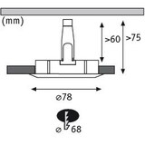 thumbnail of Paulmann LED Einbauleuchte 3-Step-Dim Nova Basisset starr IP44 rund 78mm  GU10 3x6,5W 3x460lm 230V dimmbar 2700K Chrom 93481
