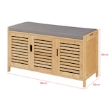 thumbnail of Helloshop26 - Banco zapatero de bambú 50 x 90 x 35 cm gris natural 03_0007659