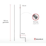 thumbnail of BAUHELD Rollladen Kurbelstange 100cm Grau