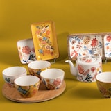 thumbnail of Aperitif-Tablett und seine 4 Schalen Edina - Dekor Rund Porzellan Amadeus 27x27 cm