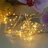 thumbnail of LED Deko Lichterkette Pusteblume 9 Feuerwerk Blüten 90LED L: 2m Timer gold