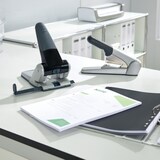 thumbnail of Leitz Extrastarker Registraturlocher aus Metall, Für 65 Blatt, Großer Locher für das Büro, Anschlagschiene mit Formatangaben, 5180