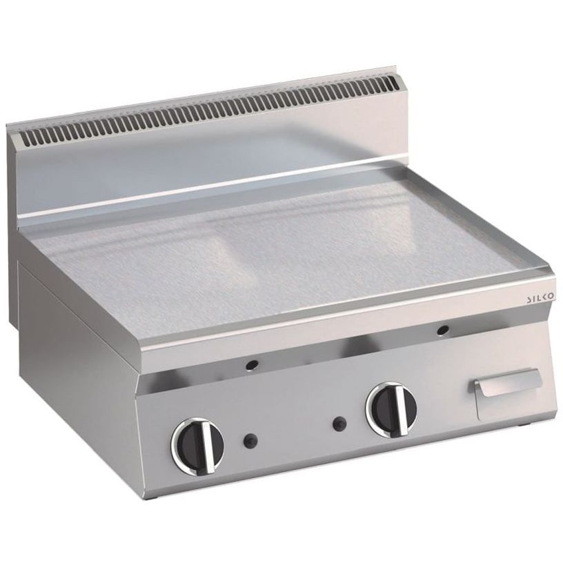 KBS Gas Grillplatte Geteilte Verchromte Fläche 595X555Mm 2 Heizzonen Tischgerät