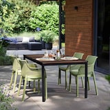 thumbnail of Keter Signature Porto Tisch 160 cm Walnuss und Schwarz Stahl