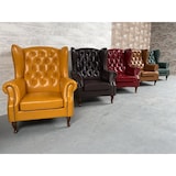 thumbnail of Chesterfield Fauteuil - Bruin - Leer - Stoel Chesterfield - Arm Chair - Chesterfield Wing Chair