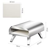 thumbnail of BIGHORN Gas Pizzaoven voor Buiten - Pizza Gourmet - Barbecue - Edelstaal - 30.5cm pizzasteen -temperatuurweergave tot 460 ° C - met Draagtas