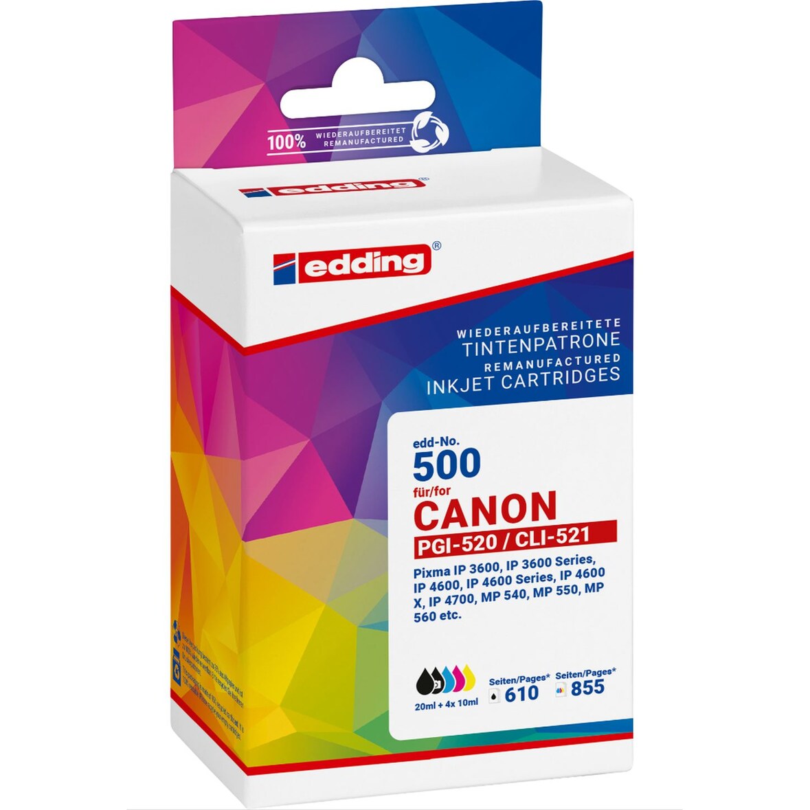 Tintenpatrone ersetzt Canon PGi-520/CLi-521 black + colour Multipack 5