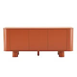 thumbnail of Meuble TV scandinave 3 portes L120 cm terracotta
