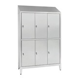 thumbnail of Armadietto sovrapposto in acciaio inox AISI 304 a 6 posti cm. 120x40x215h