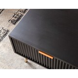 thumbnail of Couchtisch 110x60x43 cm Schwarz mit Eiche-Dekor Wohnzimmertisch, Sofatisch Rechteckig mit Stauraum, Kaffeetisch mit Schubladen, Tisch Wohnzimmer mit