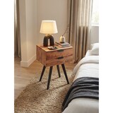 thumbnail of Industrial Nachtkonsole aus Akazien-Massivholz, Hochwertiges Handmade Unikat, Braun Grau. 47x35x65 cm | Kadima Design