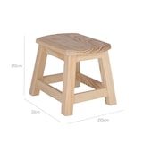 thumbnail of WellHome - Sgabello OVALE grande in finitura legno senza vernice 30x22x24 cm