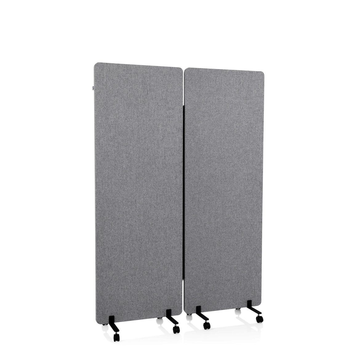 Sistema di divisorii mobili acustici FLEXMIUT Set doppio Grigio chiaro hjh OFFICE