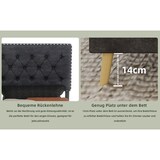 thumbnail of Polsterbett Doppelbett Stoffbett mit Stauraum Bettkasten Lattenrost modernes Bettgestell Komfortbett Schlafzimmer Design 160x200 Grau