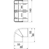 thumbnail of OBO Bettermann Außeneck GK-AH53130RW 6113230