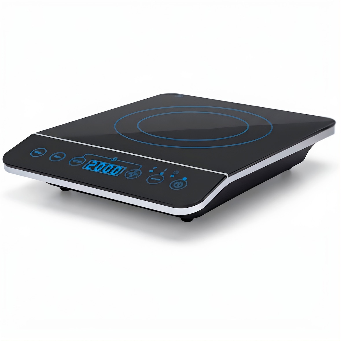 Piastra a Induzione Portatile 2000 W Con Pannello Touch Piano Cottura Elettrico In Vetroceramica Con Timer 10 Livelli Di Potenza Display LED Nero