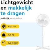 thumbnail of BRASQ Ventilator Staand - Statiefventilator Stil 45W - Fan met 3 snelheden -  Waaier Ø 40cm - Wit