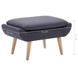 thumbnail of vidaXL Voetenbank 73x43x42 cm stoffen bekleding donkergrijs