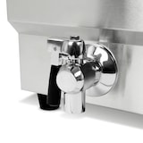 thumbnail of VERTES friteuse van roestvrij staal, inhoud 16 liter, 50-200 °C, 3000 W, 230 V, koudzoneprincipe, professionele horecafriteuse met aftapkraan