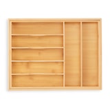 thumbnail of Relaxdays Besteckkasten für Schubladen, ausziehbar, 7-9 Fächer, HBT: 5 x 34-50,5 x 44,5 cm, Besteckeinsatz Bambus, natur