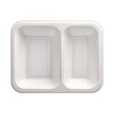 thumbnail of 100 Siegelschalen, XPS 2-geteilt 800 ml 4,2 cm x 18,5 cm x 23,5 cm weiss laminiert