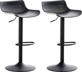 thumbnail of DELUKE® Barhocker 2er Set höhenverstellbar Schwarz JUTO Kunststoff, 68,5-94x43x44 Barhocker mit Lehne Tresenhocker Barstuhl Küchenhocker Thekenhocker