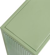 thumbnail of Wandschrank Sideboard mit Glastüren 60x70x23 cm Mintgrün, 2 Türen, 3 Ebenen, abnehmbarer Einlegeboden, Metall + Hartglas