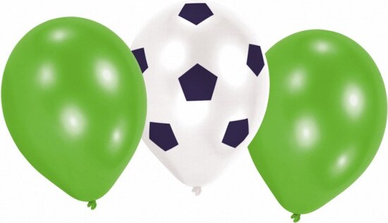 6 Luftballons Fussball Party