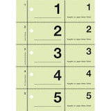 thumbnail of Garderobennummern A6 farbig sortiert 100 Blatt / Block farbig sortiert