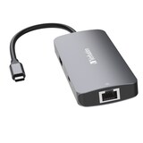 thumbnail of USB-C Pro Multiport-Hub CMH-05, 5 Port, 2x USB 3.2-A, USB 3.2-C HDMI 4K, RJ45, USB 3.1-C Kabel Grau
