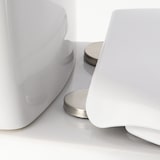 thumbnail of Abattant WC avec frein de chute et déclipsable en polypropylène Blanc et Acier Inoxydable