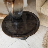 thumbnail of Now's Home - Table D'appoint En Bois De Manguier Et Pied En Metal Noir