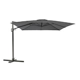 thumbnail of METRO PROFESSIONAL Guarda-sol quadrado suspenso, alumínio / poliéster, 3 x 3 m, com função de manivela e inclinação, cinzento