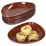 thumbnail of Marron Taste 6x Suppenteller Porzellan kastanienfarben tiefe Teller Salat Pasta